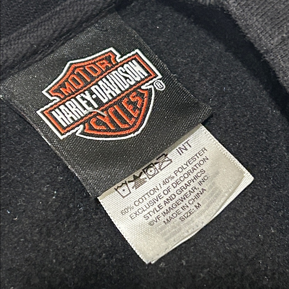 Harley-Davidson Men's Black and Gray Crewneck Sweater - Picture 5 of 6